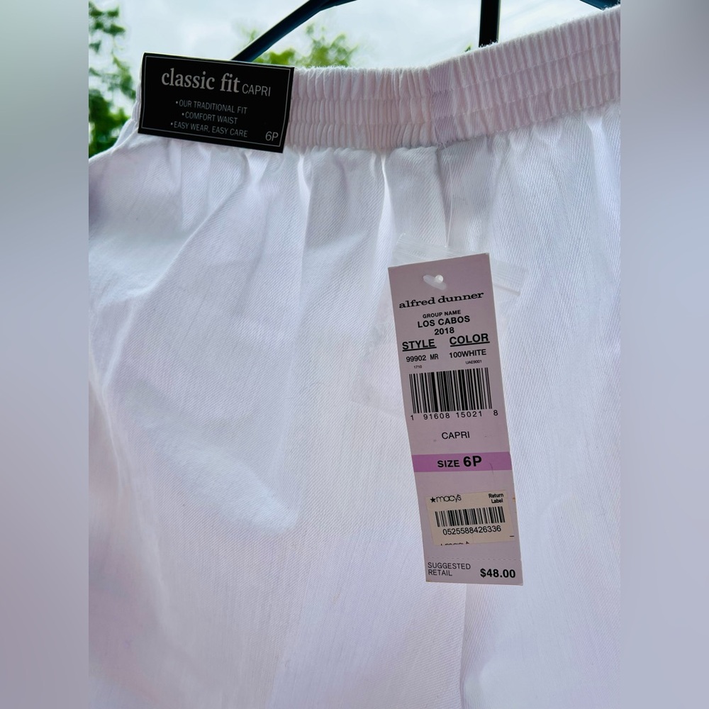 Alfred Dunner White Petite Pants